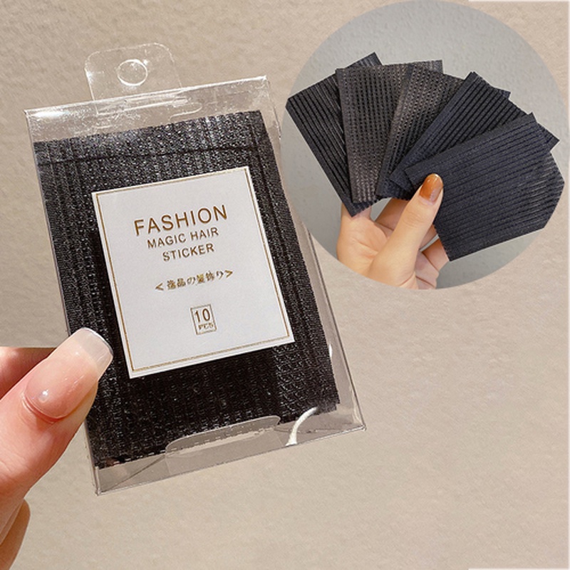 10 cái thiết lập tóc velcro pad dán ma thuật bangs dính bangs puffy tóc sticker clip băng ma thuật phụ kiện tóc