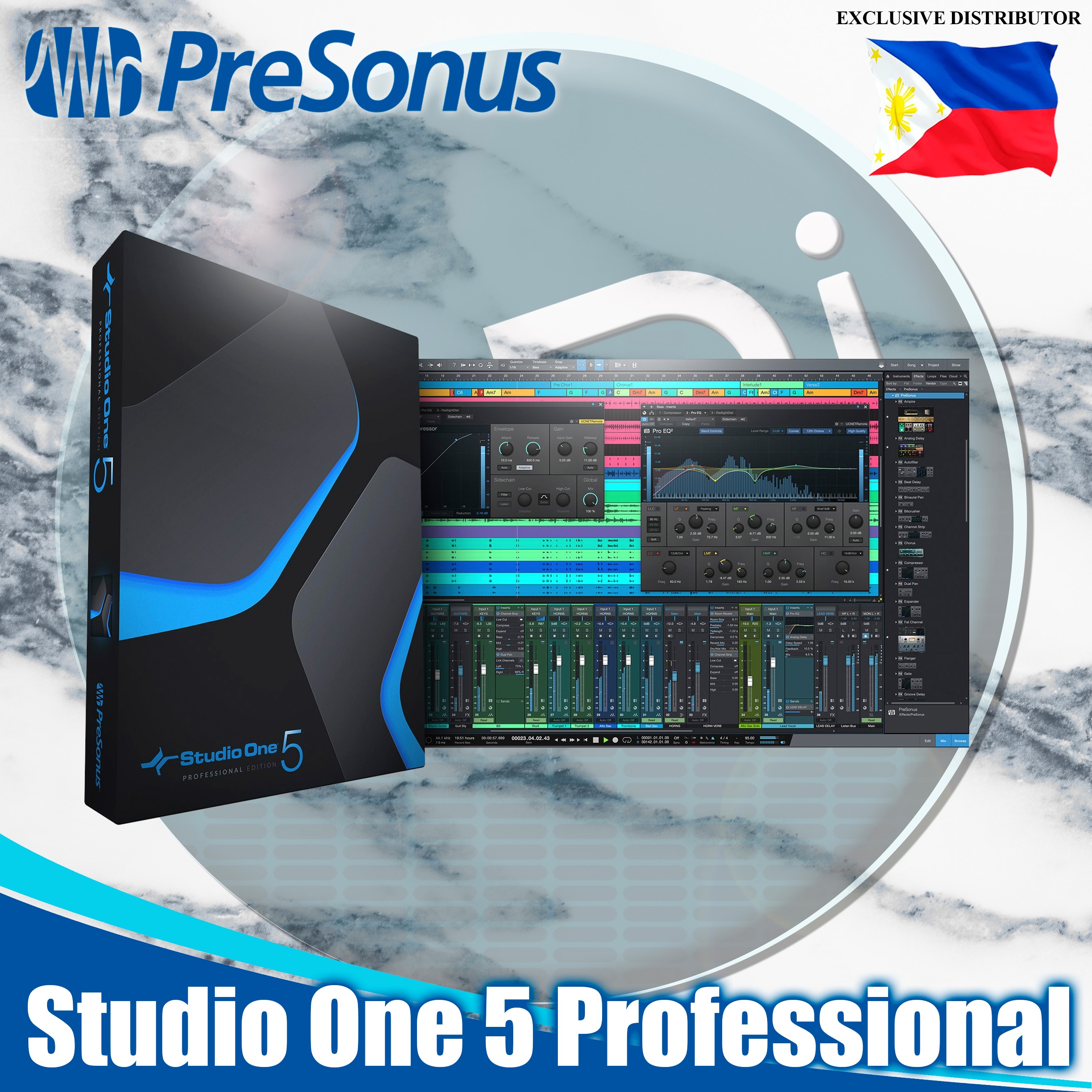 Presonus StudioOne 5 Professional DAW Software with Unlimited Tracks,  64-bit Processing, Plug-in Suite, Pitch Correction, Amp Modeling, and  Mastering Tools - Mac/PC AU, VST2, VST3 | Lazada PH
