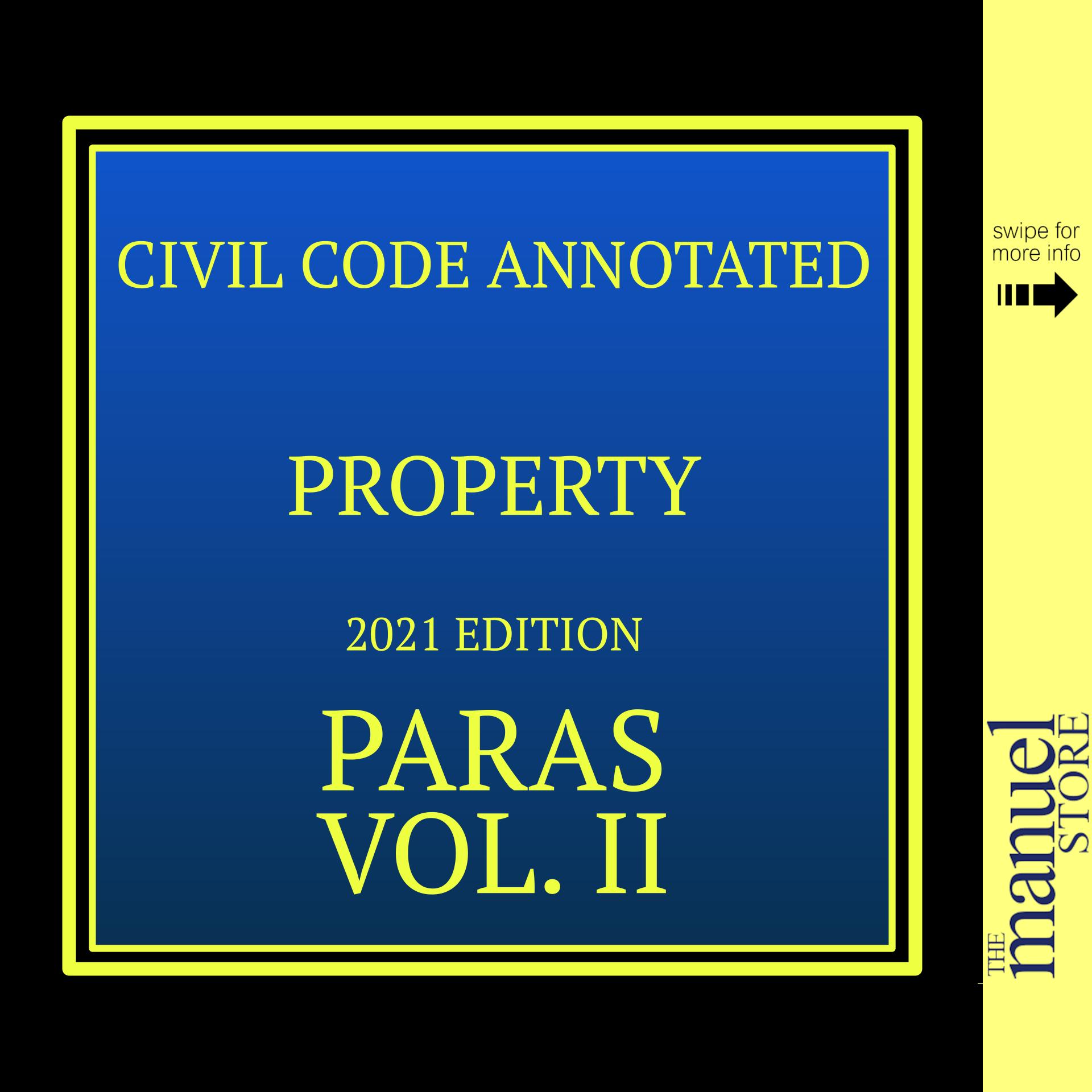 Paras Vol. 2 (2021) Property Civil Code of the Philippines