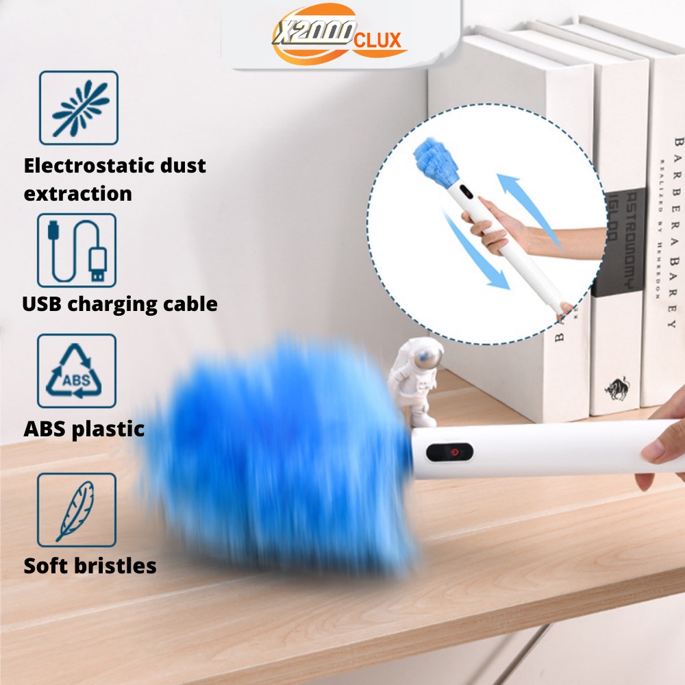 Electrostatic dusting broom Automatic dusting brush 360° rotatable Use