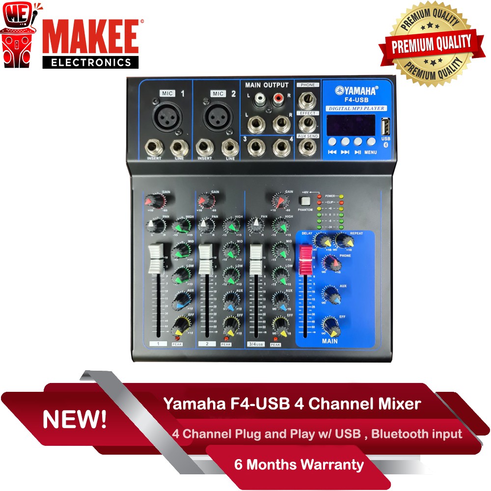Yamaha F4USB 4 Channel Mixer w Bluetooth , USB Input Lazada PH