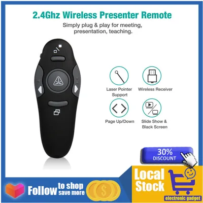 RF 2.4GHz Wireless Presenter wireless USB Powerpoint presentation page, PPT, folding pointer, Laser Remote Control for teachers