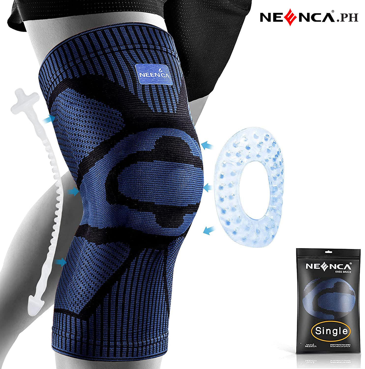 NEENCA Knee Brace,Knee Compression Sleeve Support with Patella Gel Pad