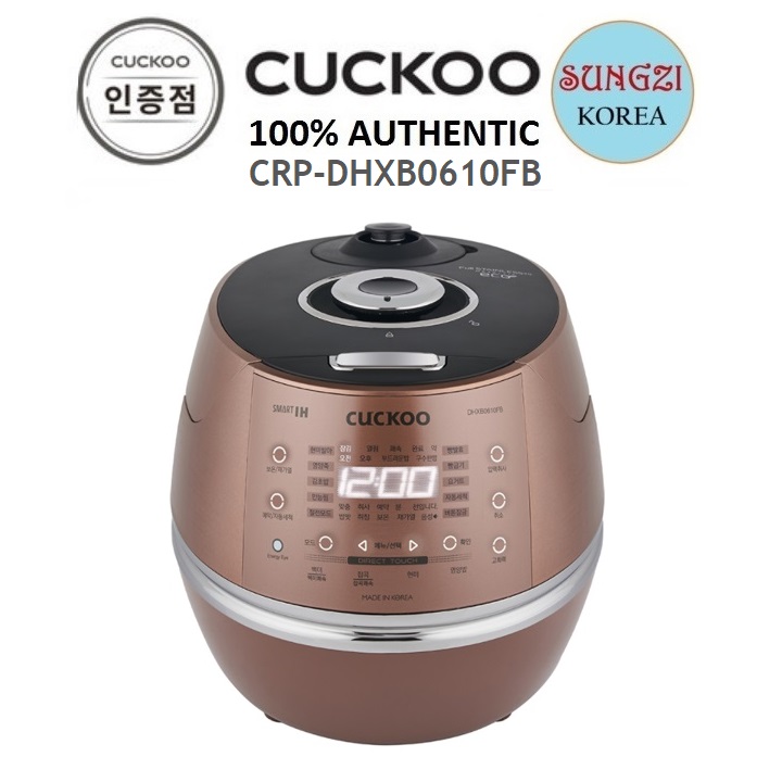 CUCKOO Electric Pressure IH Rice Cooker CRPDHXB0610FB Warmer (6 Cups