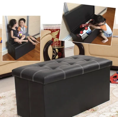 Rectangular Storage Stool Sit Adult Sofa Folding Storage Box (Big) 76x38x38 cm