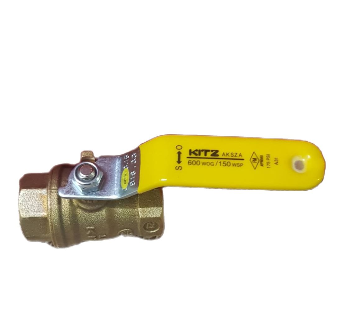 KITZ BRASS BALL VALVE 1/4 ; 3/8 ; 1/2 ; 3/4 ; 1; 11/4 ; 11/2 ; 2 ; 2