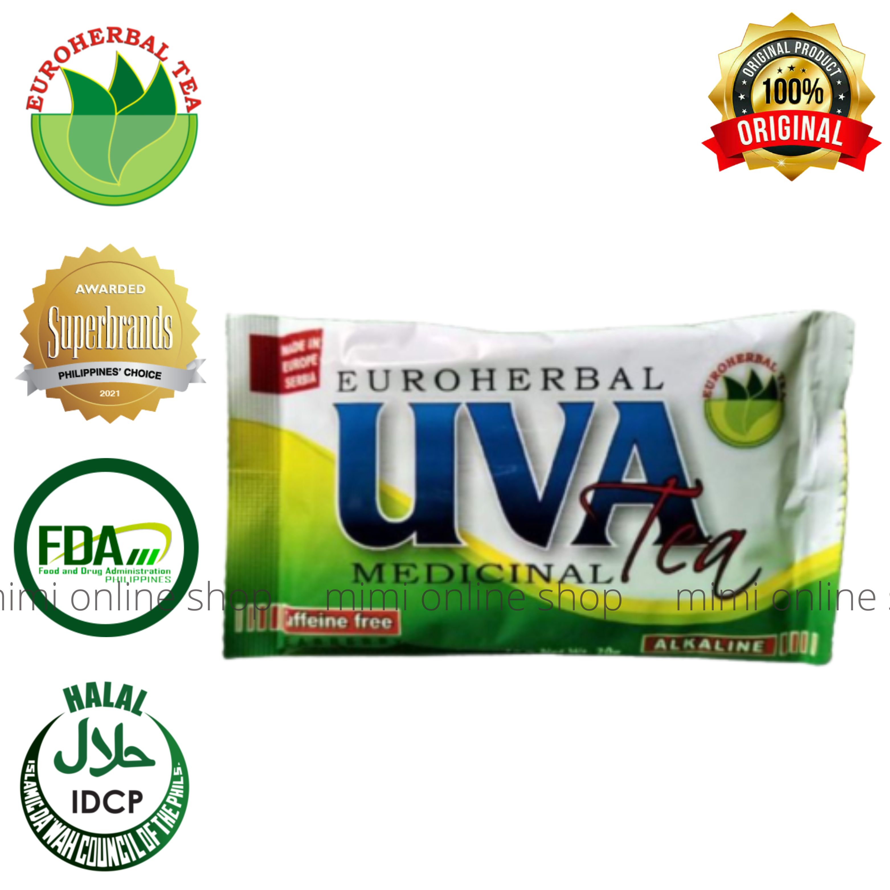 100 AUTHENTIC EUROHERBAL UVA TEA MEDICINAL (1 SACHET) Lazada PH
