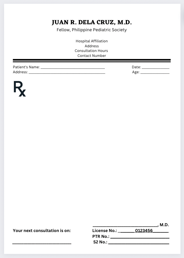 Prescription Notepad for Doctors Medicine Notepad Rx Pad Lazada PH