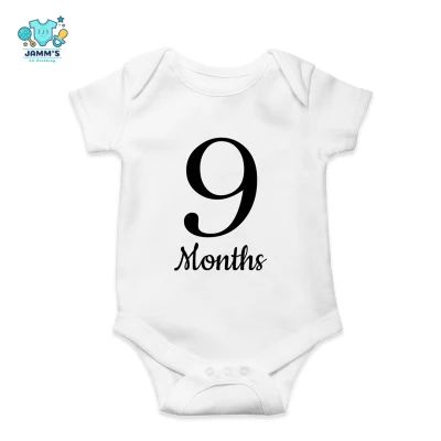 Baby Onesies Nine Months Old Milestone - 9 Months