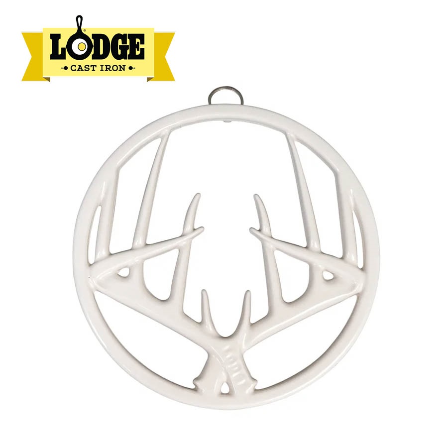 Lodge 8 Enamel Cast Iron Antler Trivet - Biscotti