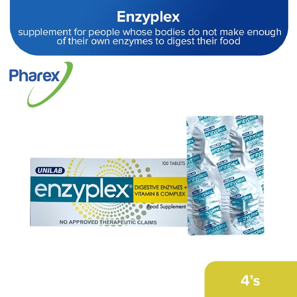 Enzyplex® 4 Tablets, Digestive Enzymes + B Vitamins For Acute