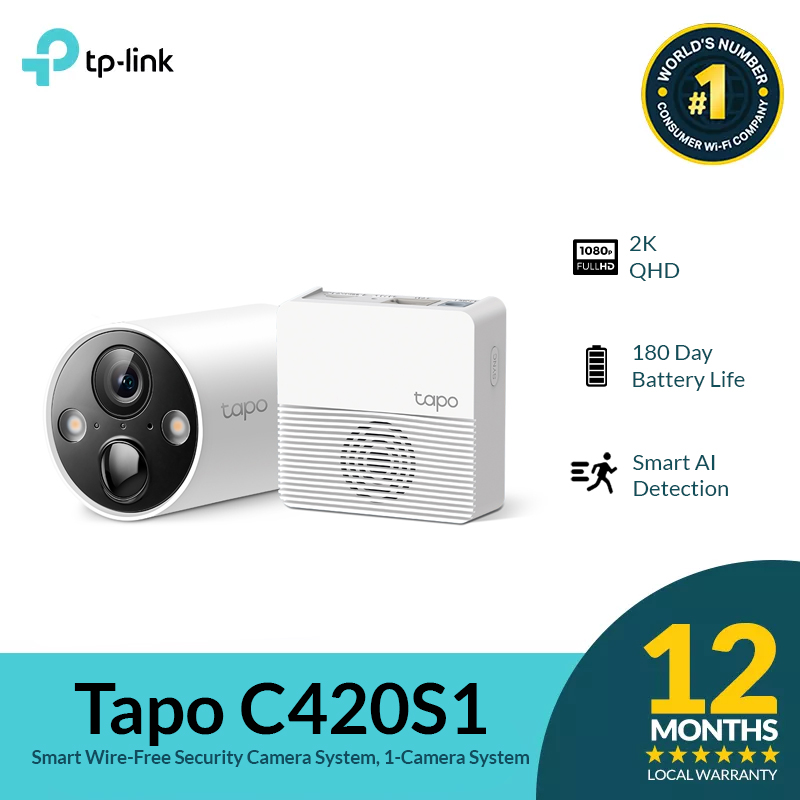 Smart Wire-Free Security Camera System, 2-Camera System | Tapo C420S2