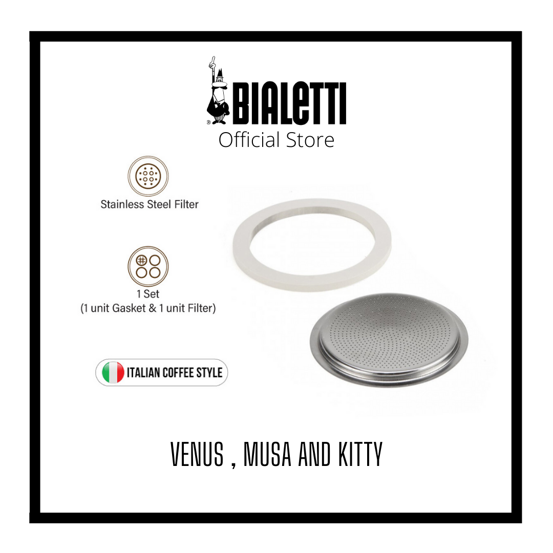 Original Bialetti Spare Parts Silicon Ring & Stainless Filter Pack
