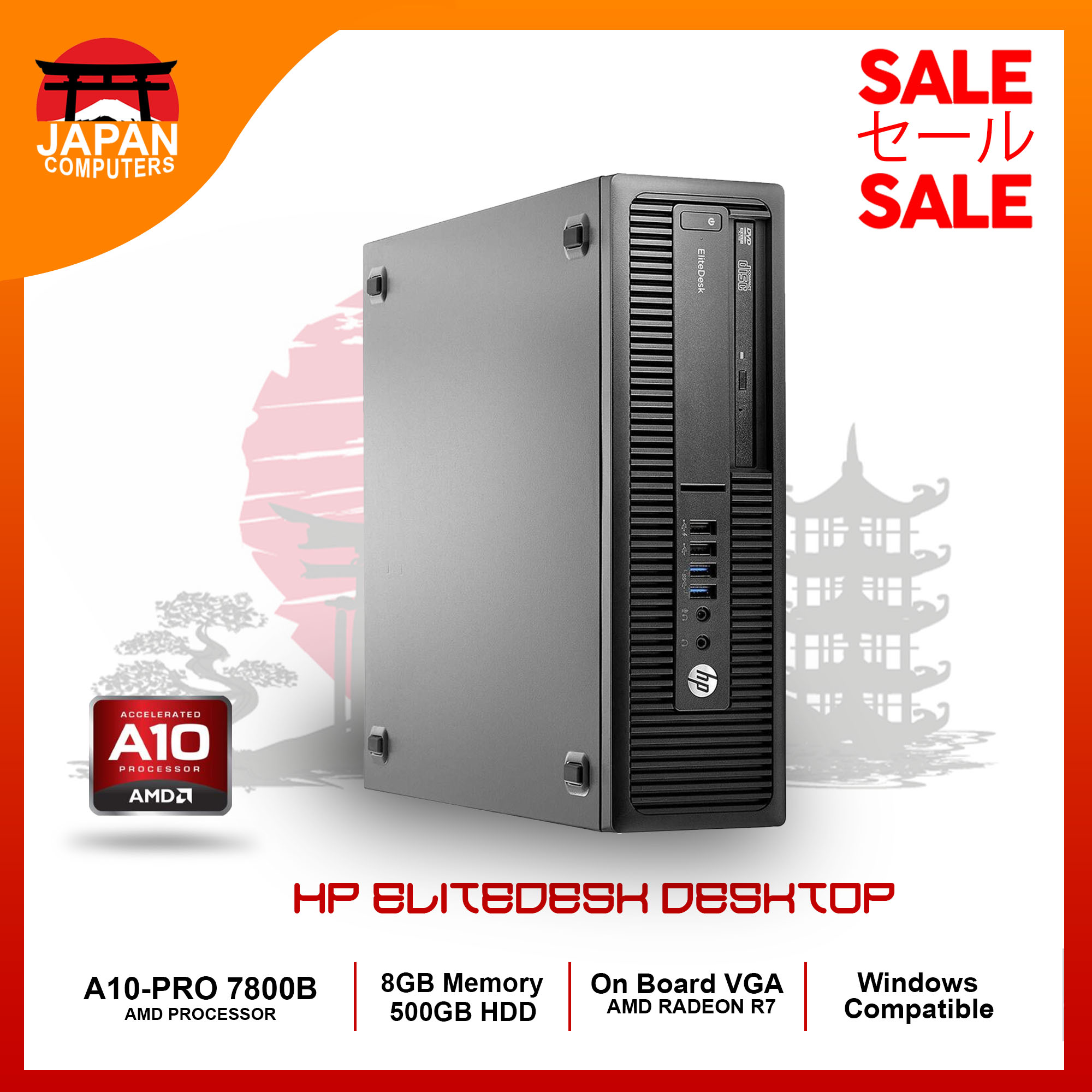 Hp Elitedesk Dekstop Cpu aaa10 Pro 7800b Amd Processor 8gb Memory 500gb Hdd Onboard Vga Amd Radeon R7 Windows Compatible Japancomputers Lazada Ph