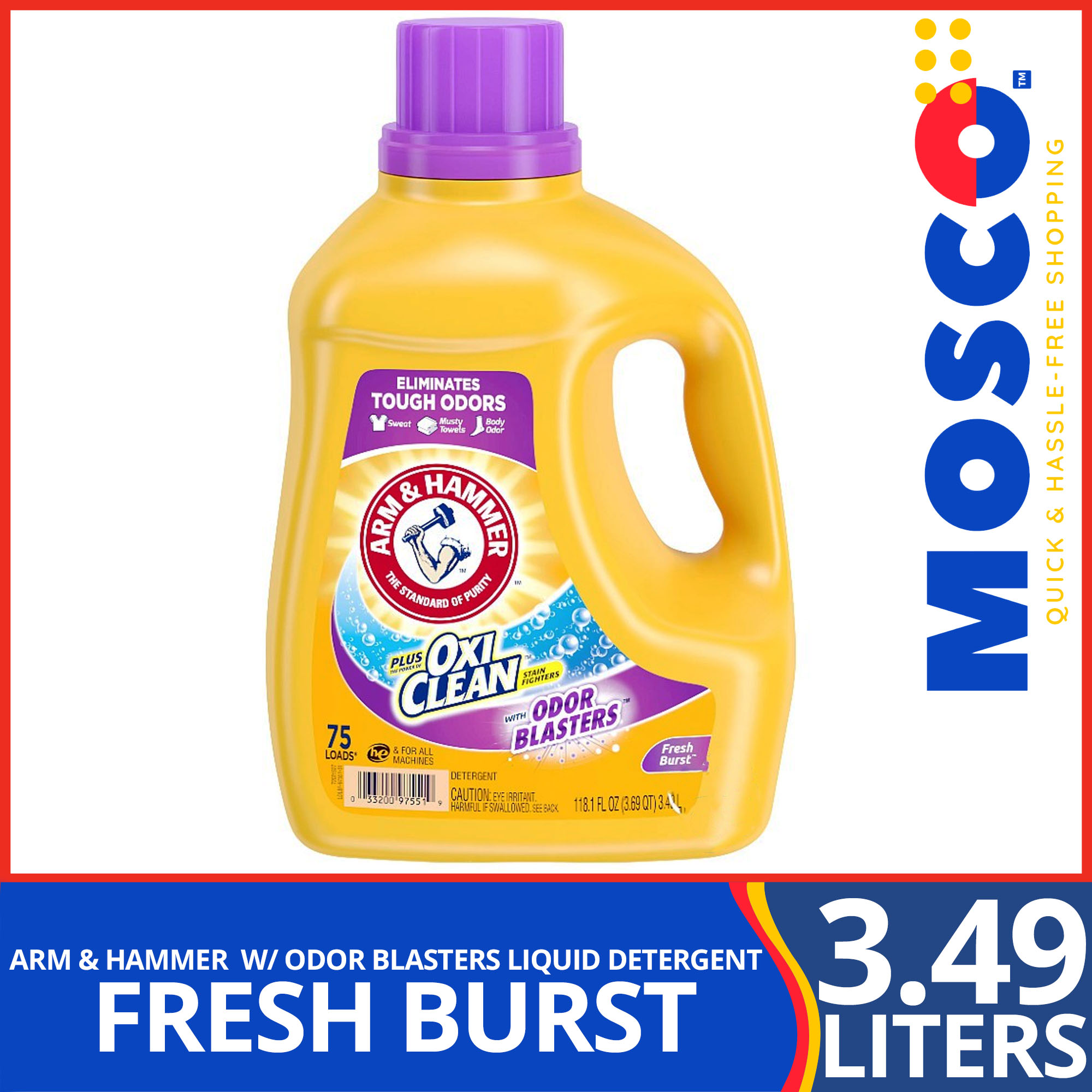 ARM & HAMMER Oxiclean Liquid Detergent with Odor Blaster 3.49L Lazada PH