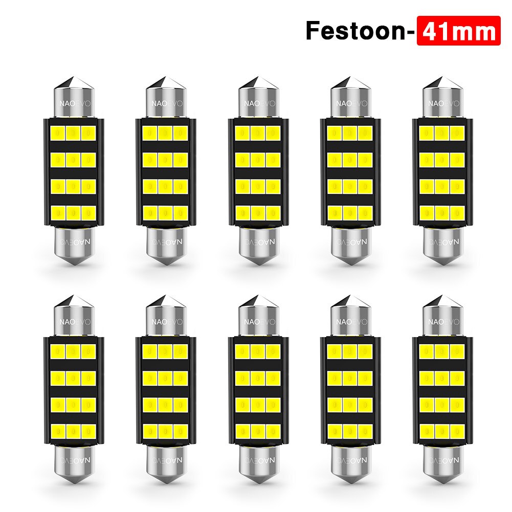 C5W 28MM 31MM 36MM 39MM 41MM 44MM LED Light Bulbs, 2 Bulbs – NAOEVO