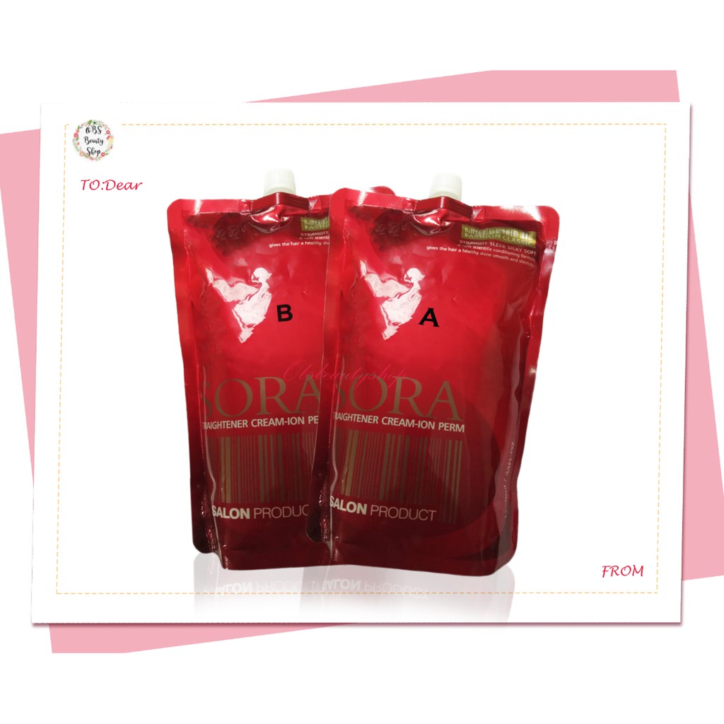 ^Z}Sora Hair Rebonding Cream Set Straightener Rebond Creamion perm