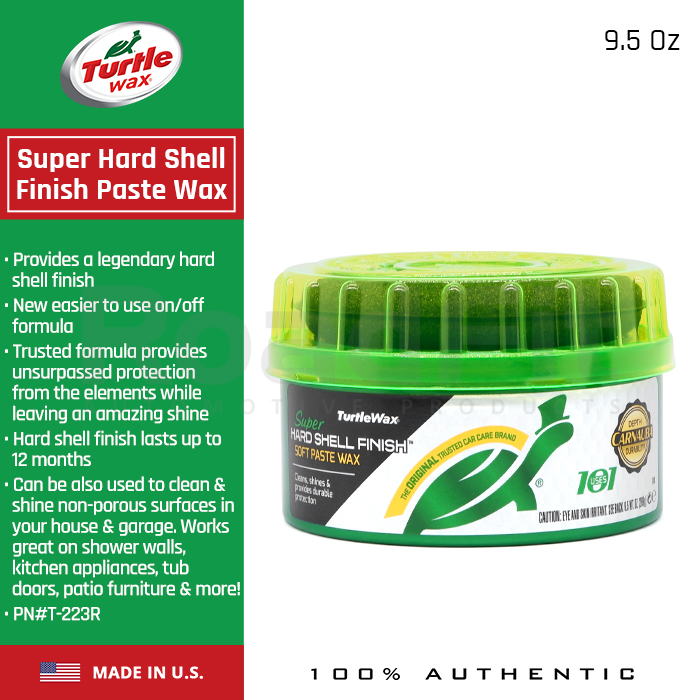 Turtle Wax Super Hard Shell Paste 9.5 Oz. Car Wax