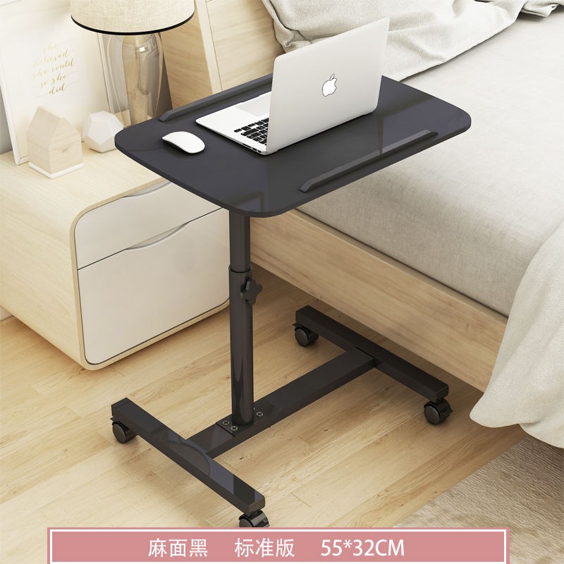 LHSG Foldable Laptop Table Small Foldable Table With Wheels Side Table Bedroom Adjustable Side