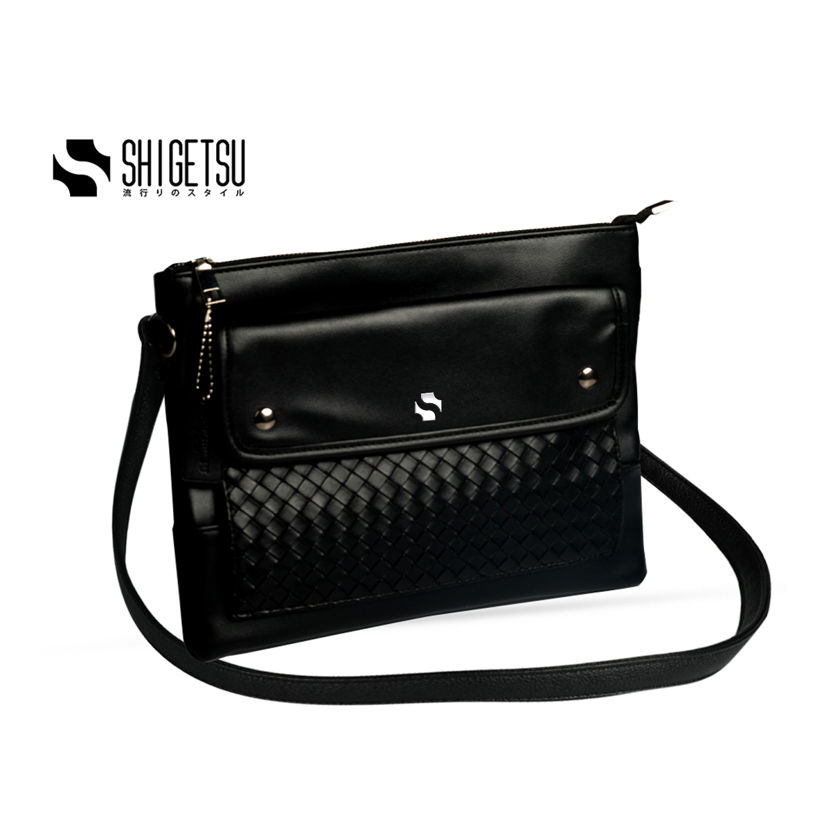 Shigetsu HATEGAYA Black Sling Bag for men clutch bag crossbody bags men ...