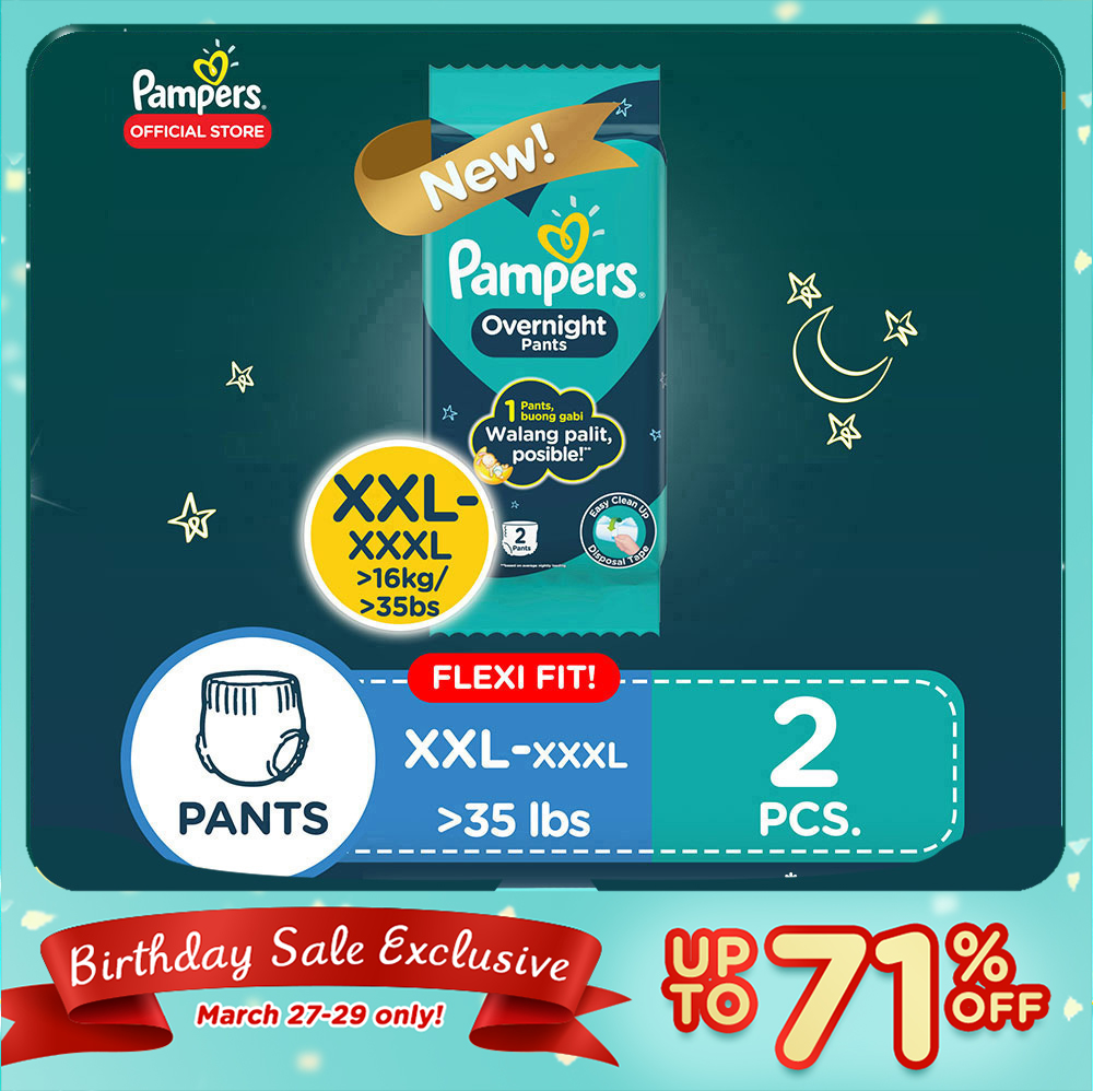 [DIAPER SALE] Pampers Overnight Diaper Pants XXL up to XXXL 2 x 1 pack