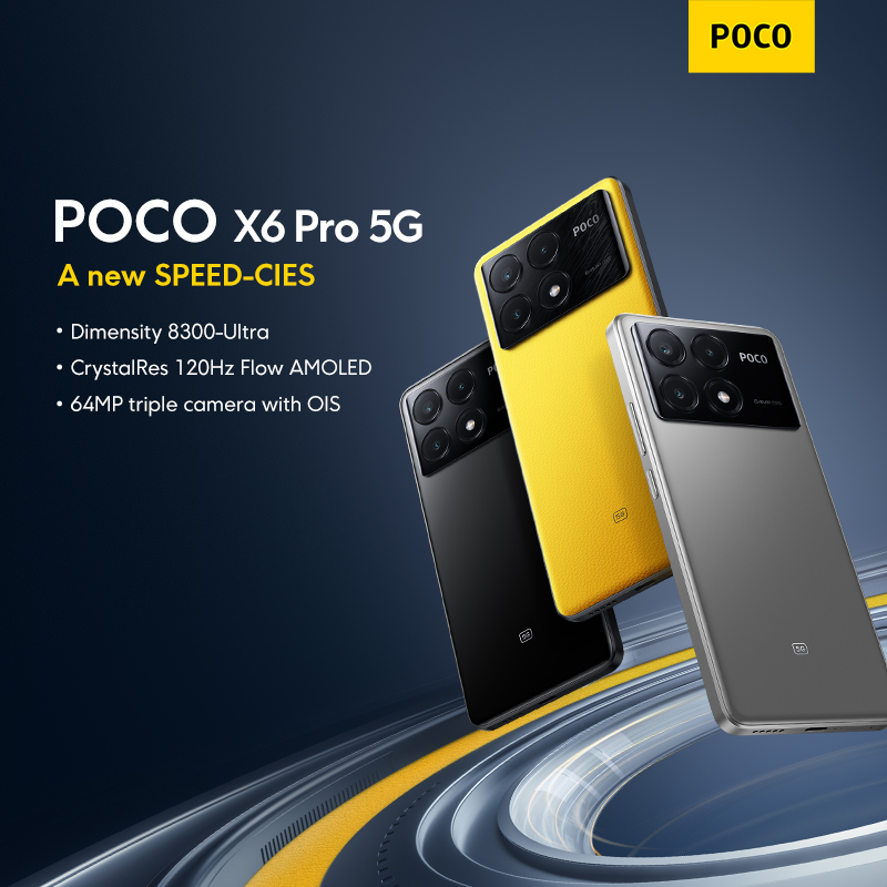 POCO X6 Pro 5G powered by Dimensity 8300-Ultra 8+256G/12+512G