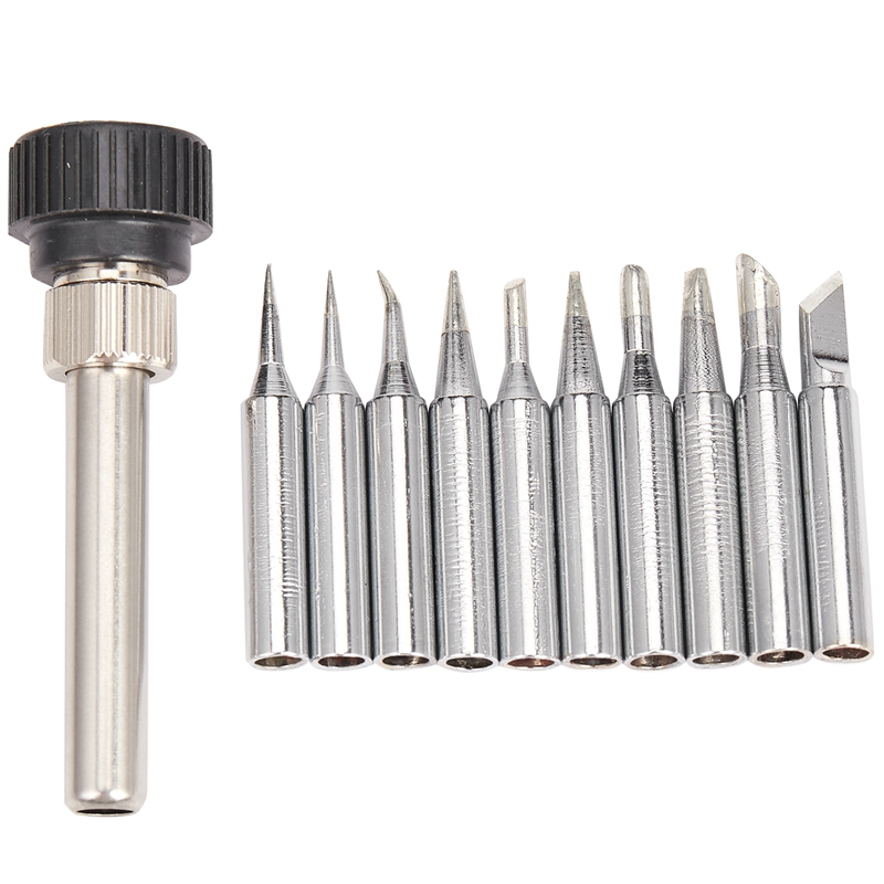 11pc/lot 900m-t soldering iron tips welding tip 900m-t-i/b/k/1.2d/1.6d/2.4d/3.2d/2c/3c/4c heating elements soldering tips