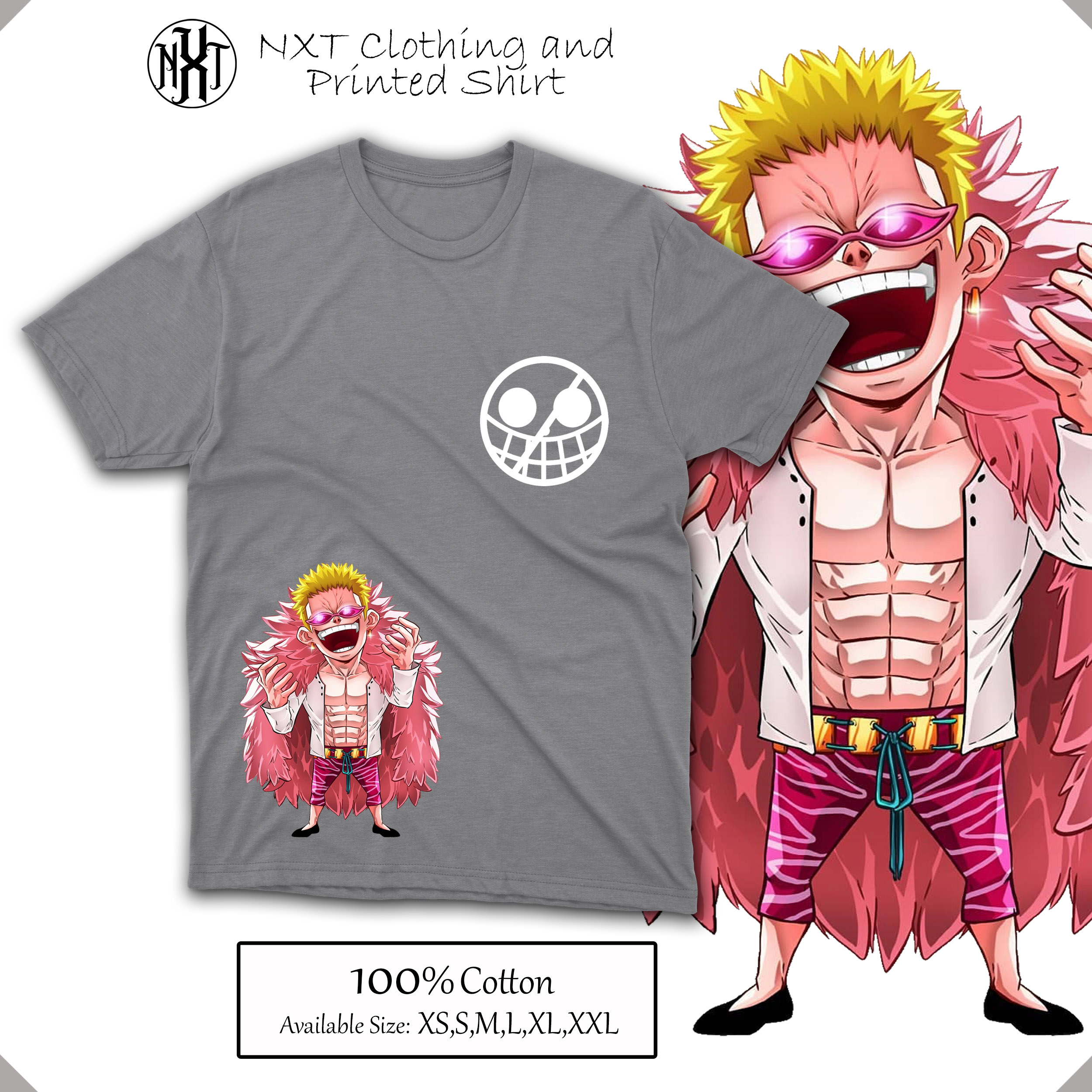 One Piece Warlord Doflamingo Chibi Design Shirt Op19 Lazada Ph