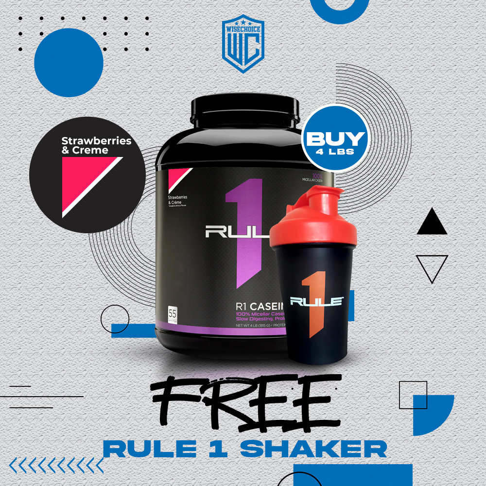 RULE 1 R1 CASEIN SLOW DIGESTING PROTEIN 4LBS STRAWBERRY Lazada PH