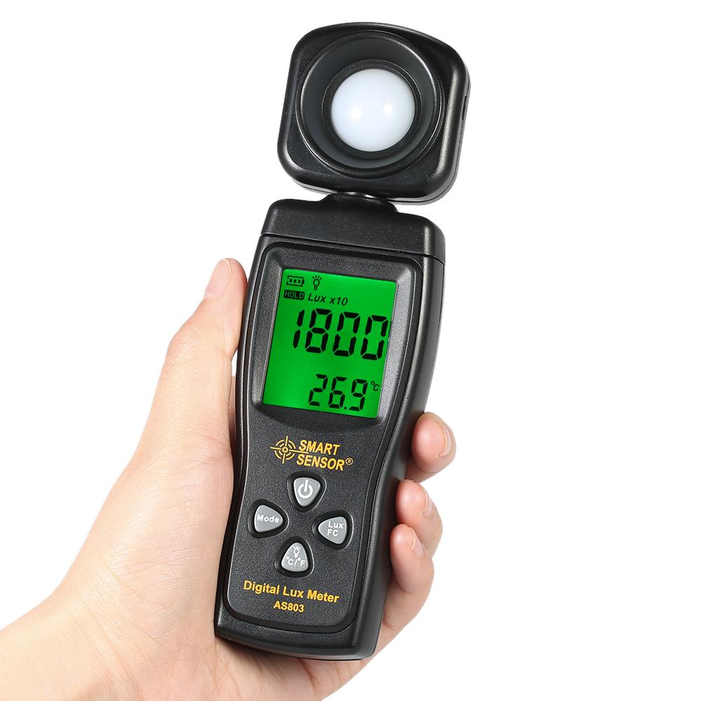 Máy Đo Lux Kỹ Thuật Số Mini Cảm Biến Thông Minh Máy Đo Độ Sáng Cầm Tay Màn Hình LCD Máy Đo Độ Sáng Quang Kế Đồng Hồ Đo Ánh Sáng Luxmeter 0-200000 Lux