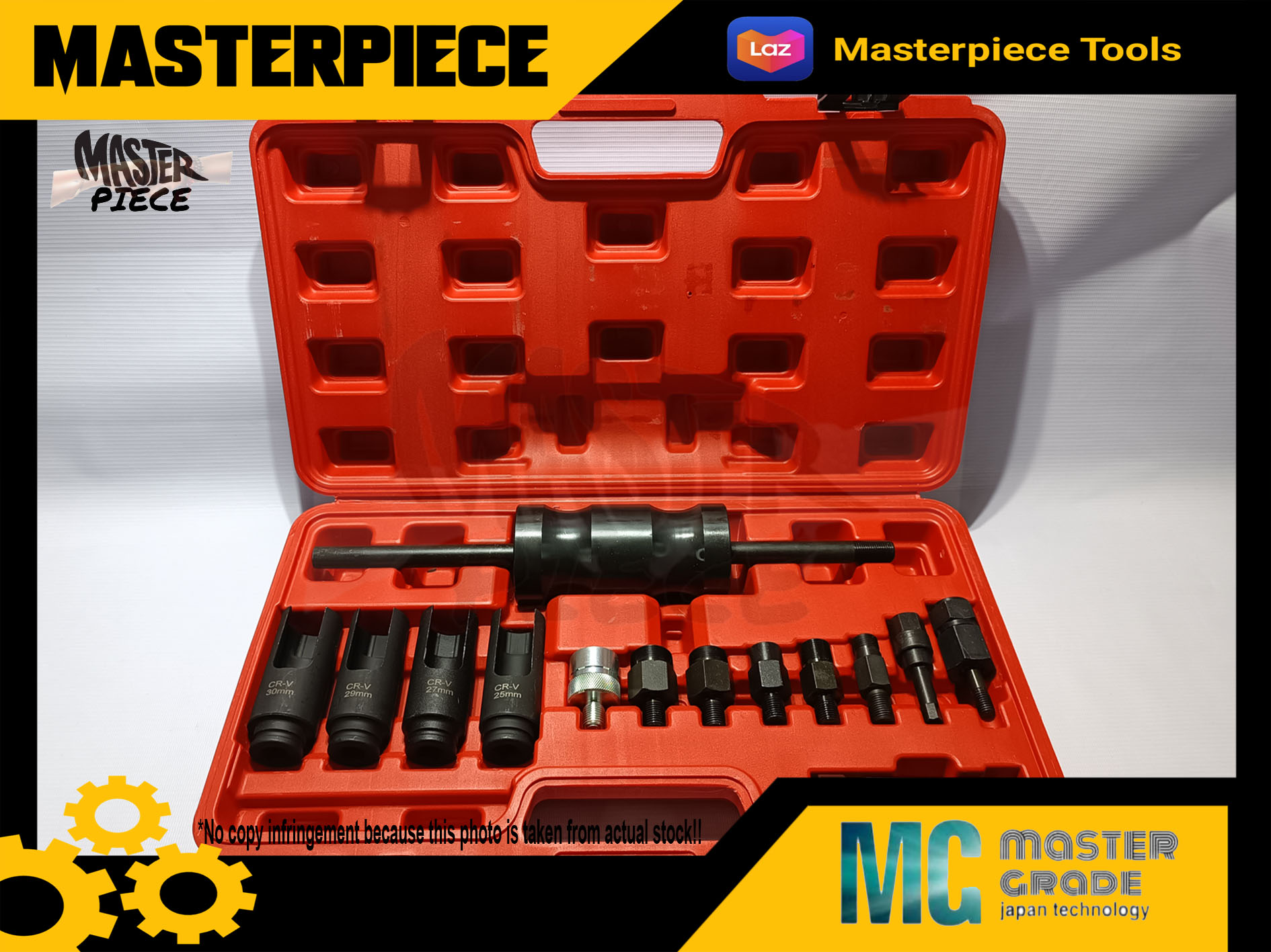 Masterpiece 14pcs Diesel Injector Extractor Remove Common Rail Adaptor ...