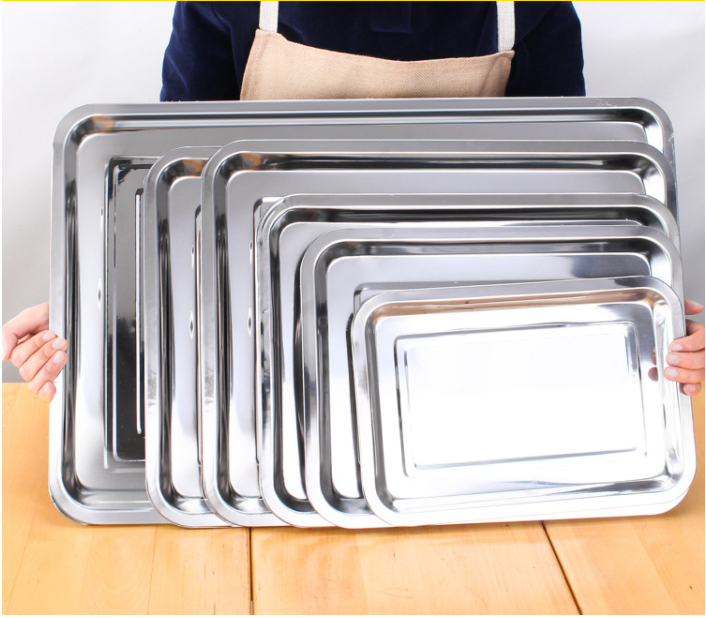 Thick stainless steel Deep Tray food plate food storage plate Lazada PH