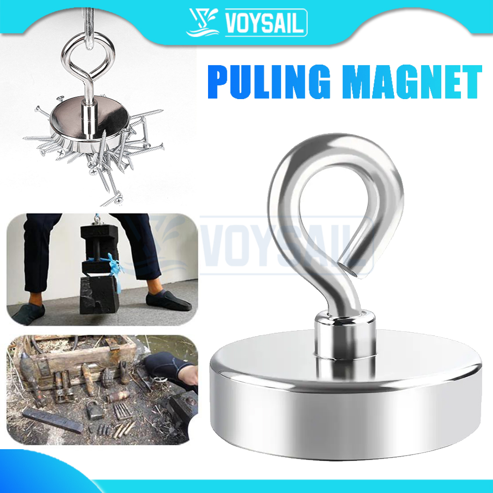 Super Strong Round Magnet Fishing Search And Salvage Neodymium Magnet 2kg  To 55kg