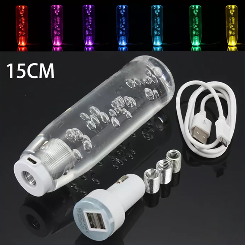 Car Gear Shift Knob Handle Extender Manual Shifter Stick Lever with USB