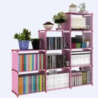 Diy Adjustable Bookcase Bookshelf With 9 Book Shelves Home