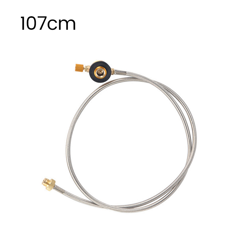 Outdoor Camping Flat Gas Tank Hose Stove Head Flat Gas Tank Extension Tube Suitable for Flat Gas Tank Extension Line