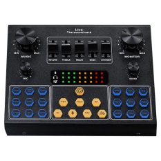 Live Sound Card V9 Voice Change Audio Mixer Adapter Card with Variety of Special Effects Multiple Balance Adjustments
