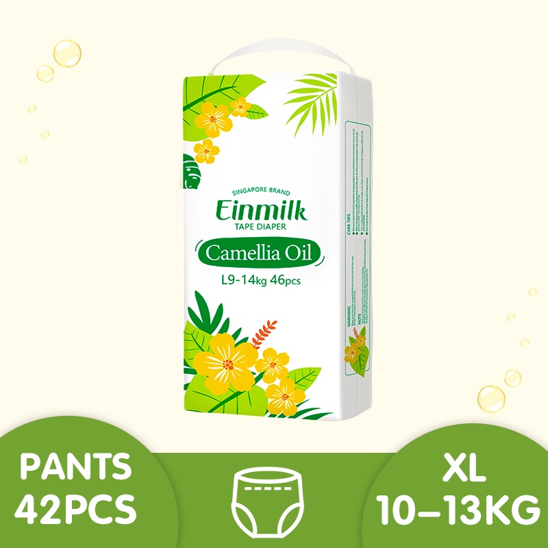 [Einmilk Camellia Oil Diaper]Baby Disposable Diaper Plant Based EXtract 100 Chlorine Free