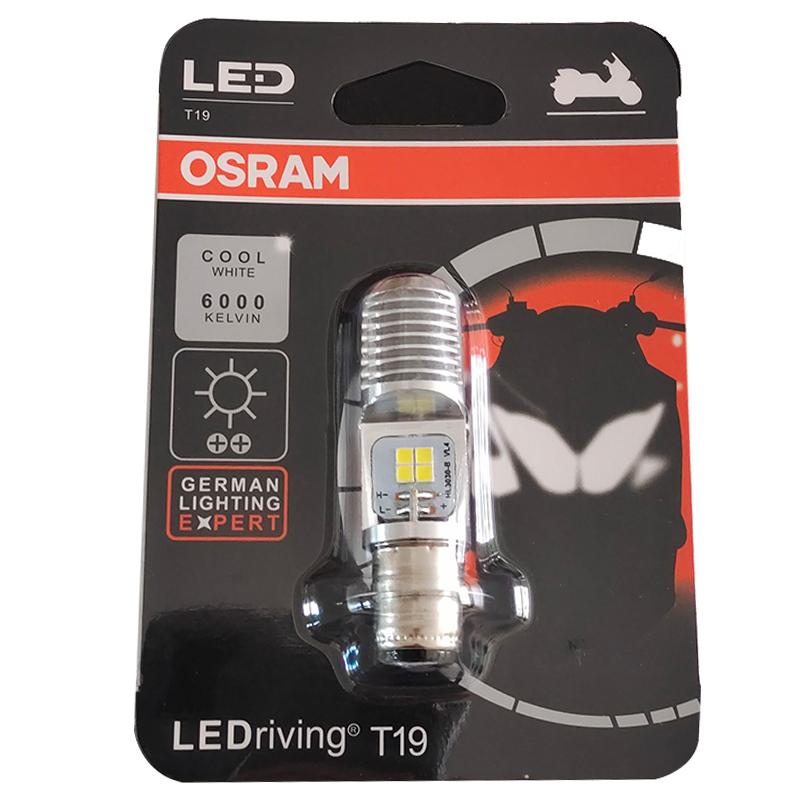 OSRAM T19 MOTORCYCLE HS1 H4 LED HEADLIGHT BULB HI / LO BEAM MOTOR