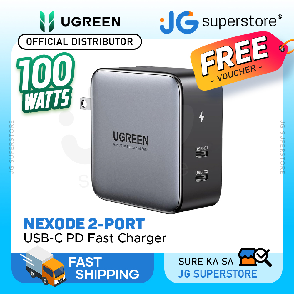 UGREEN Nexode 65W 3-Port USB GaN Charger Fast Charging Travel Adapter – JG  Superstore