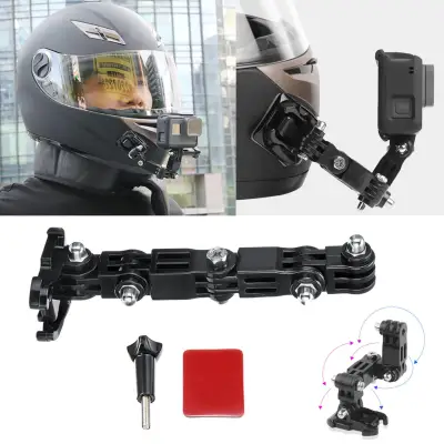 Camera Motorcycle Full Face Helmet Front Chin Mount Holder for Gopro Hero 8 7 6 5 4 3 BLACK DJI OSMO Action Camera Accessories
