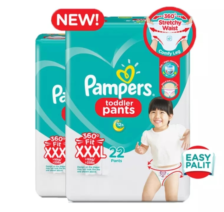 Pampers Baby Dry Diaper Pants XXXL Extra Extra Extra Large 22 x 2 packs
