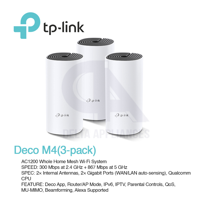 WHOLE HOME WI-FI SYSTEM DECO-M4(2-PACK) 2.4 GHz, 5 GHz - Internal - Delta