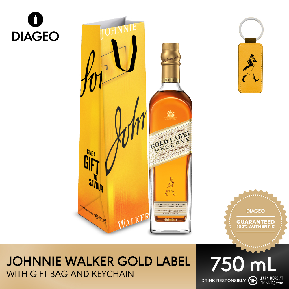 Johnnie Walker Gold Label Blended Scotch Whisky 750ml with Johnnie