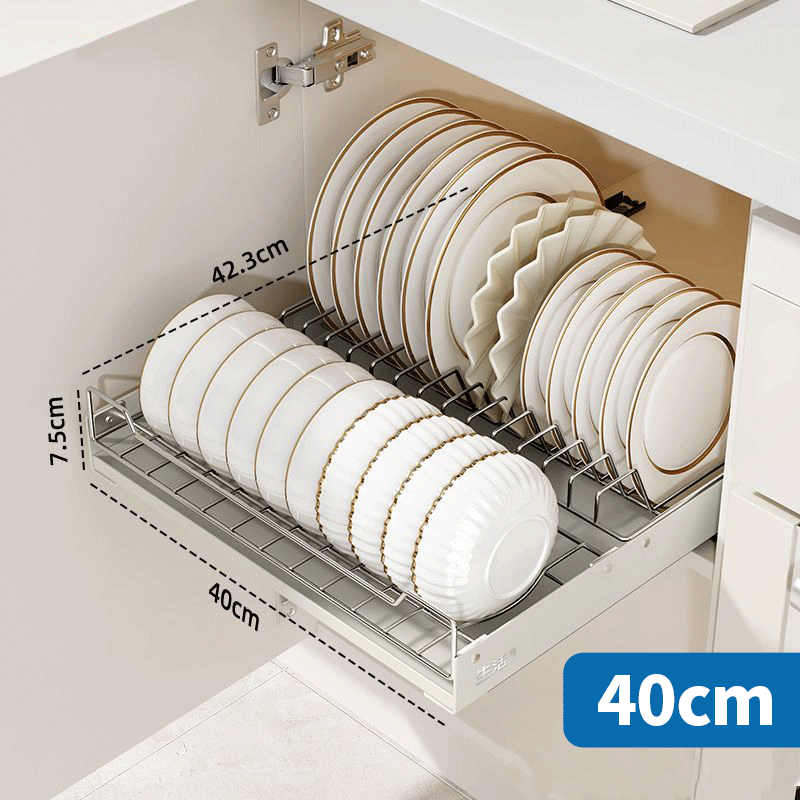 Nipiin Sliding Cabinet Pull Out Dish Rack Under Sink Organizer Rack ...
