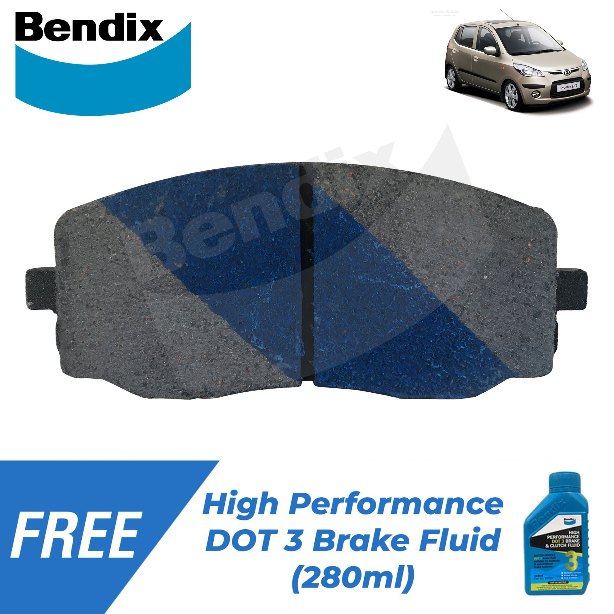 Bendix Brake Pads GCT DB1755 Front Set for Hyundai i10 20082016