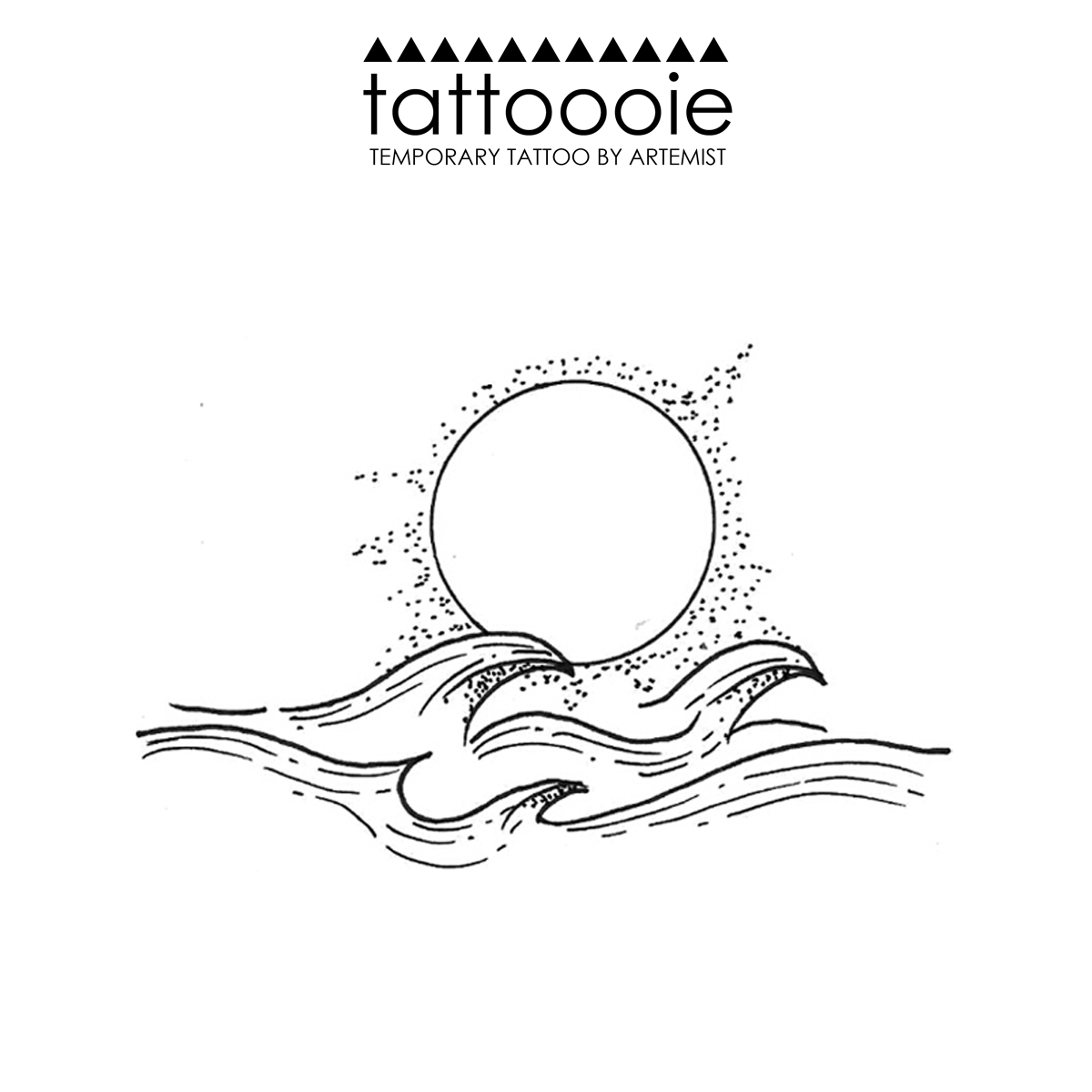 Minimalist wave and sun  Waves tattoo Rainbow tattoos Small wave tattoo