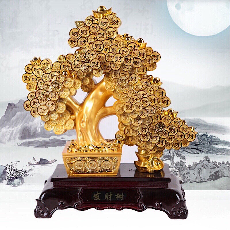 Fengshui Money Tree Wealth Tree Full of Money Coin and Ingot Money Bar  Living Room Home Decor | Lazada PH