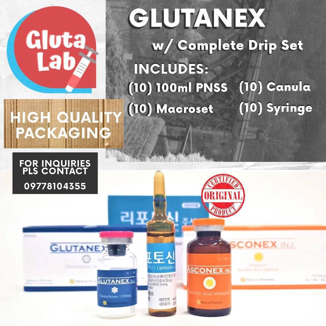 GLUTA LAB Glutanex Premium Gluta Drip Complete Set review and price