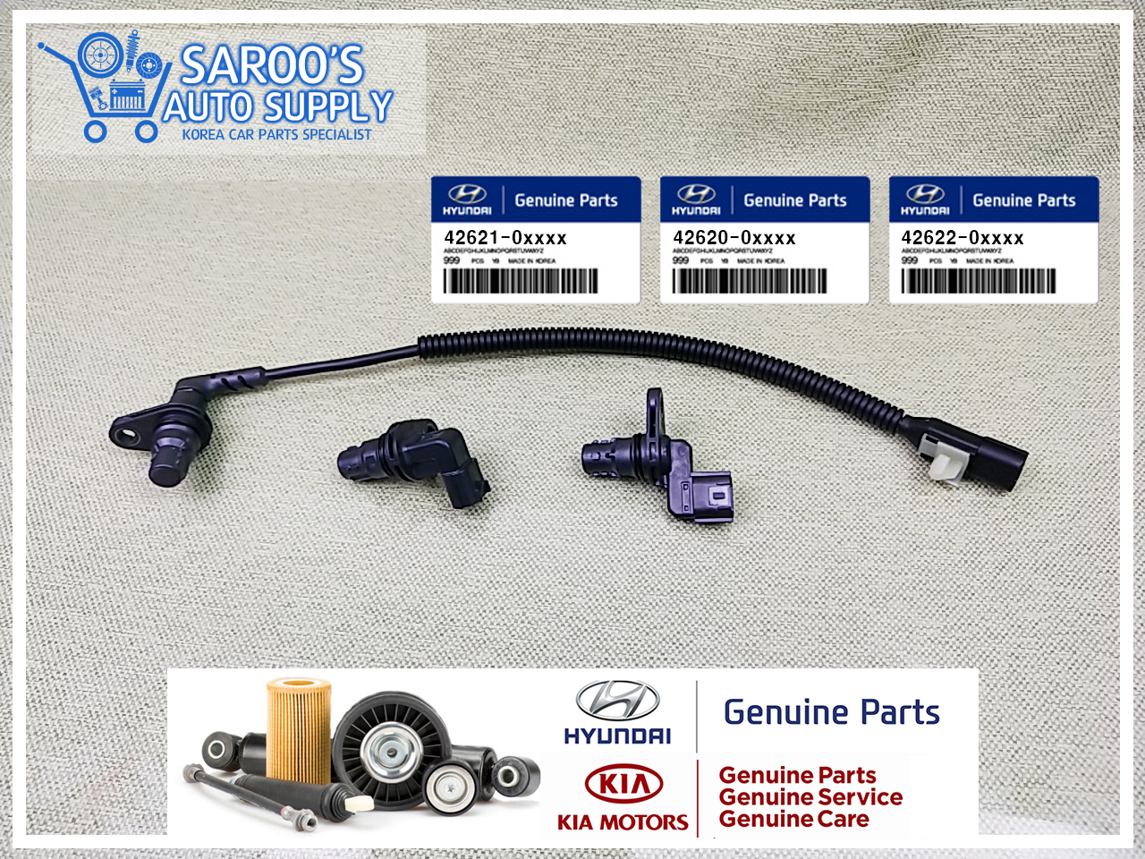 Transmission Speed Sensor Set For Hyundai Accent , 2013-2019 , Original